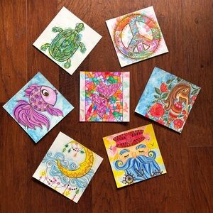 Hand-Painted Colorful Art Prints – Choose One